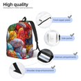 thumbnail image 3 of Balery Easter Eggs Mochila Clásica Impresa Básica para Viaje, Mochila Escolar Resistente al Agua, Mochila de Lona con Correas Ajustables-Small, 3 of 5