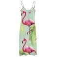 thumbnail image 5 of Flamingo Pattern Fine Art Sleeveless Dress Summer Dress Woman 2025, 5 of 7