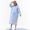Grey, variant on Dpytoraw Durable Solid Color Fashionable EVA Outdoor Travel Portable Lengthening Hooded Raincoat