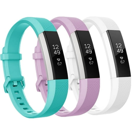 - Moretek For Fitbit Alta Replacement Bands, Adjustable Sports Silicone Watch Strap With Stainless Steel Buckle for Fitbit Alta (3pcs, Small)