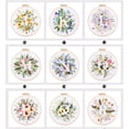 thumbnail image 4 of Kit de bordado floral para principiantes y adultos, kits de punto de cruz, kit de inicio de bordado con letra inicial y patrón de flores, 4 of 5