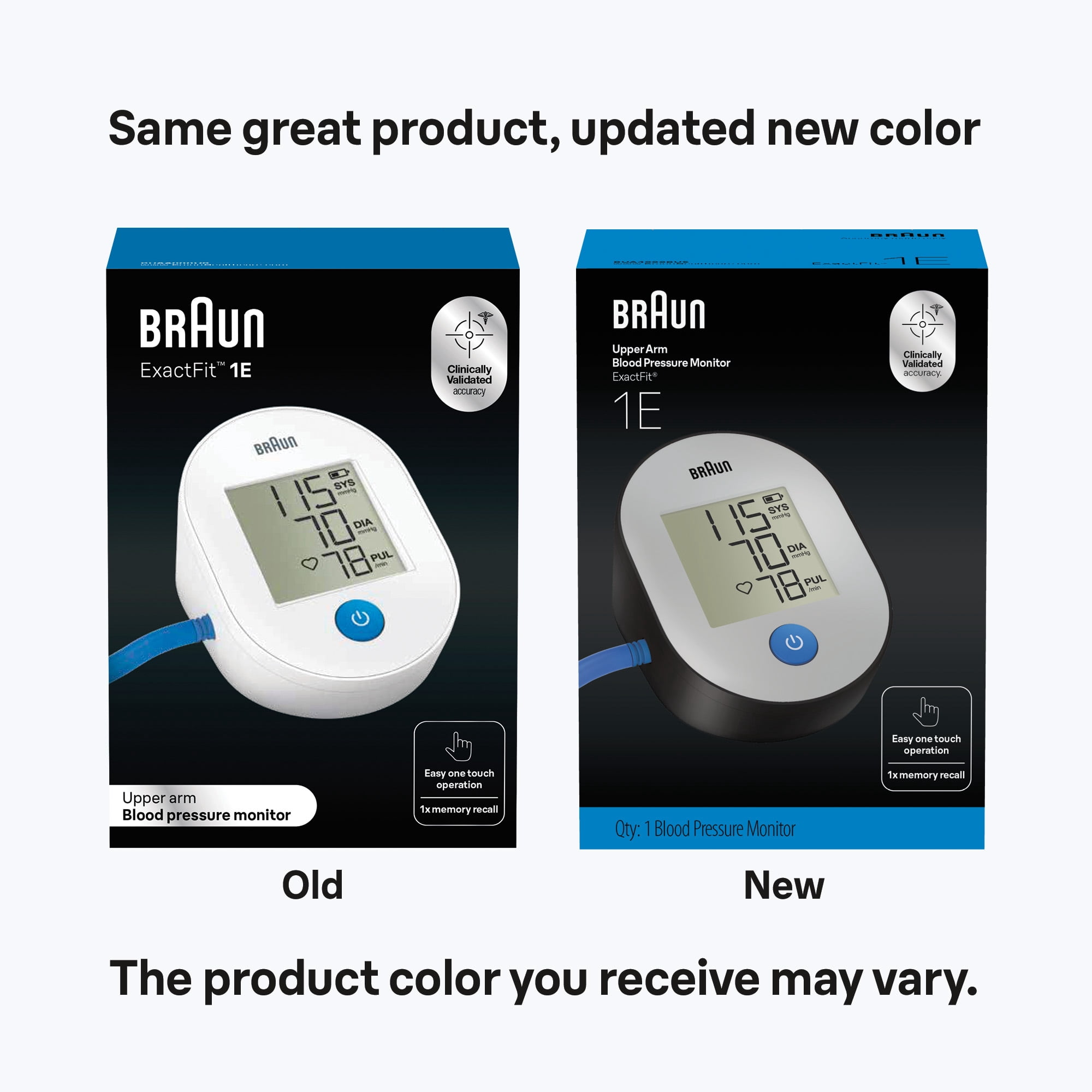 Braun ExactFit 1E Upper Arm Blood Pressure Monitors for Home Use, FSA & HSA Eligible,  Black, BUA4000BUS
