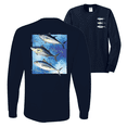 thumbnail image 1 of Cool Skipjack Bluefin Albacore Tuna Fish Trio Fishing Mens Long Sleeve Shirt, 1 of 1