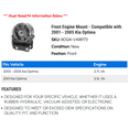 thumbnail image 2 of Front Engine Mount - Compatible with 2001 - 2005 Kia Optima 2002 2003 2004, 2 of 2