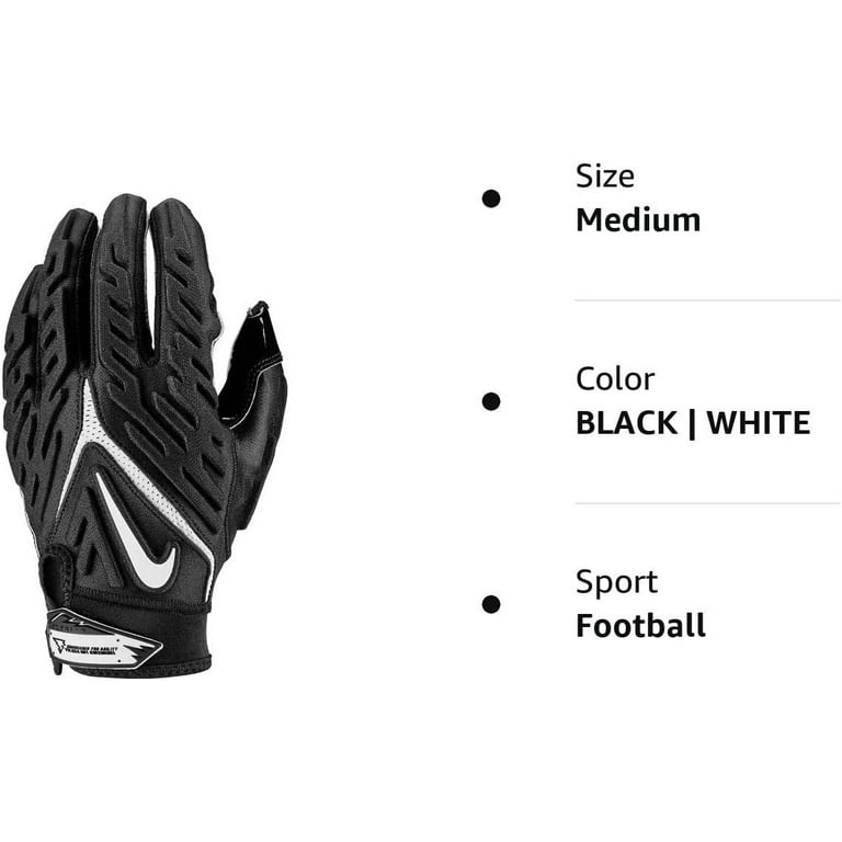 Nike Superbad 6.0 Sticky Magnigrip Football Gloves, Black/White