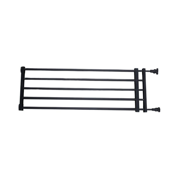 Barrera extensible para escaleras, suministros para mascotas, puerta retráctil para perros y cachorros. 39to60cmx36cm negro
