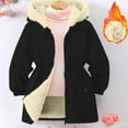 thumbnail image 4 of newwalpole Girl's Long Winter Warm Parka Sherpa Trimmed Collar Puffer Ski Jacket Coat Black for Size 4-5 Years, 4 of 9