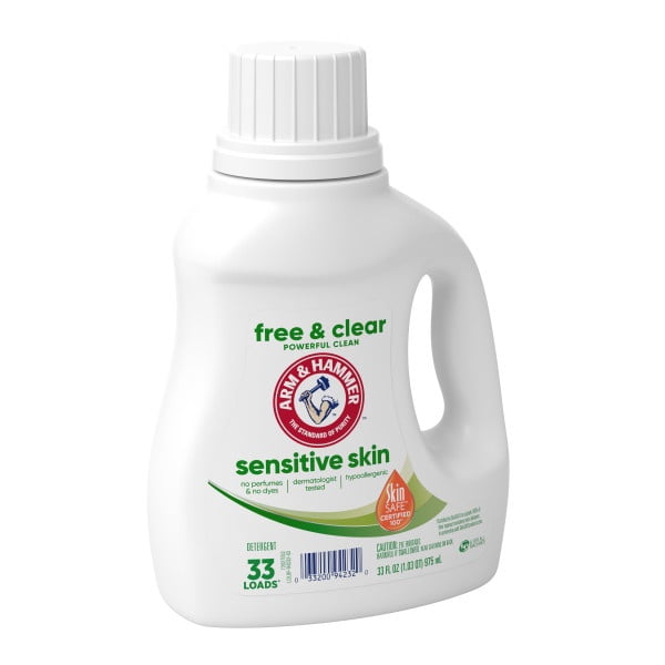 6 Pack - ARM & HAMMER Sensitive Skin Free & Clear, 33 Loads Liquid Laundry Detergent, 33 Fl oz