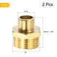 thumbnail image 2 of Unique Bargains G1 x G1/2 Male Thread Brass Hex Reducer Pipe Fitting Connector Adapter 2 Pack, 2 of 5