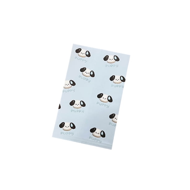 Naiovety Bolsa de papel de 50 Uds., bolsa de regalo exquisita plana, bolsa de almacenamiento portátil suave, dulces, postre, Chocolate, Almacenamiento y organización del hogar Cachorro azul