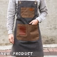 thumbnail image 4 of Baohd Work Aprons For Grill Kitchen Restaurant Multi Big Pockets For Maximum Waiters Artists Work Aprons Black, 4 of 6