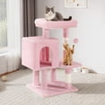 thumbnail image 2 of Einfach 29" Cat Tree Tower with Plush Perch Condo House for Indoor Cats & Scratching Post, Pink, 2 of 8
