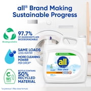 all Free Clear Liquid Laundry Detergent, Oxi, 154oz, 103 Loads