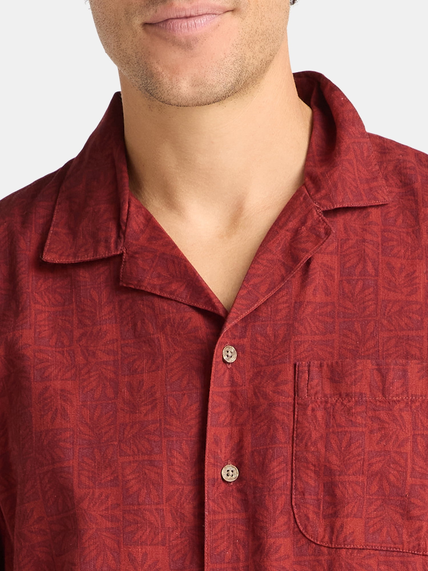 George Men's Linen-Blend Shirt, Sizes S-3XL