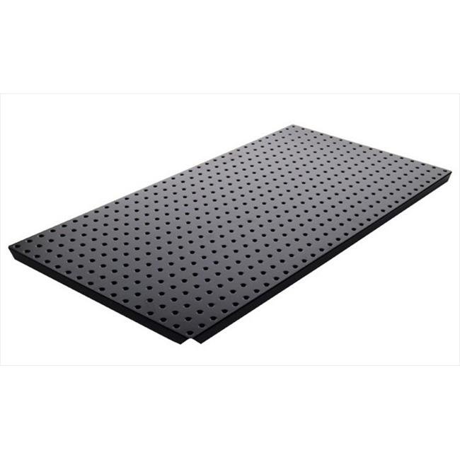Black Powder Coated Metal Pegboard Panels with Flange Pack of 2