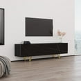 thumbnail image 3 of Radom 01 TV Stand for TVs up to 80", Mid-Century Modern High Gloss 71" Entertainment Center, TV Media Console with Storage Cabinets, 3 of 5