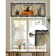 thumbnail image 7 of Halloween Pumpkin Valances for Windows Castle Lattice Beige Horrible Valance Rod Pocket Light Filtering Short Window Treatments Curtains for Kitchen Bathroom Living Room Bedroom, 42 x 18 Inch, 7 of 7