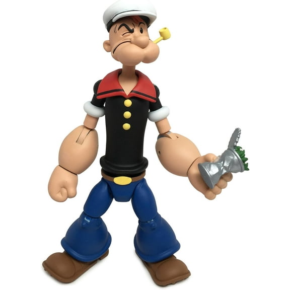 Boss Fight Studio Popeye the Sailor Man Popeye Classics Wave 1 Action Figure – Highly Articulated Figurine with Accessories Including Can of Spinach, Alternate Hands and Head, & Removable Hat - 1:12