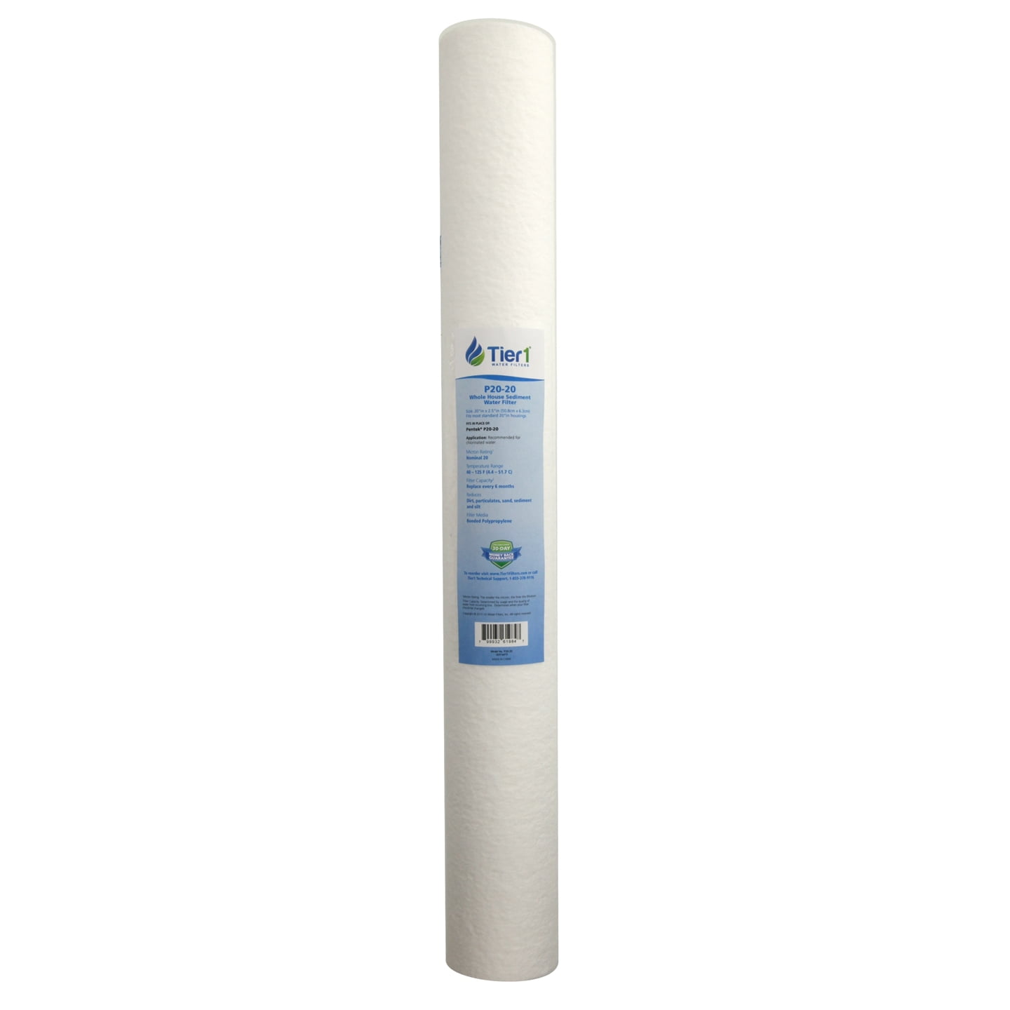 1 or 5 Micron 25 20"x2.5"  Whole House Sediment Water Filter Cartridge 
