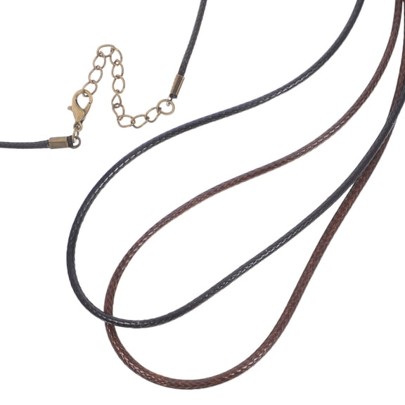 OFFIGAM 50 Pcs Waxed Polyester Necklace Cord with Clasp for Jewelry Making, Pendant String Rope Craft Supplies