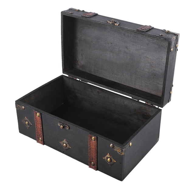 Caja De Baratijas De Joyería De Madera, Caja De Almacenamiento De Madera Vintage Hecha A Mano Exquisita Amplia Aplicación Para Oficina Para Sala De Estar