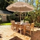 thumbnail image 2 of Costway Sombrilla de Patio Tiki con Techo de Paja de 220 CM, Sombrilla de Playa con Diseño Inclinable, 8 Varillas, para Exteriores Portátil y Liviana, Protección Solar, para Playa, Piscina, 2 of 3