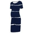 thumbnail image 7 of Zwiiyzr 2025 Women's Maternity Dress Striped Slim Short Sleeve Tank Dresses Scoop Neck Pregnancy Bodycon Dress for Casual Wear Navy, 7 of 7
