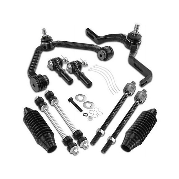 Front Control Arm Ball Joint Tie Rod and Sway Bar Link Kit 10 - Compatible with 2001 - 2005 Ford Explorer Sport Trac 4.0L V6 2002 2003 2004