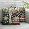 thumbnail image 3 of PHYHOO  Home Sweet Home American Stars Eucalyptus Lamb Ear Wreath Throw Pillow Covers, Patriotic Independence Cushion Case for Sofa Couch, 3 of 5