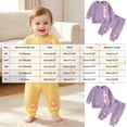 thumbnail image 4 of yboeqw Baby Girl Fall Clothes Cute Embroidery Long Sleeve Sweatshirt Casual Jogger Pants Set Toddler Winter Outfits 6-24 Months 2T 3T 4T,Size 3-6 Months, 4 of 7