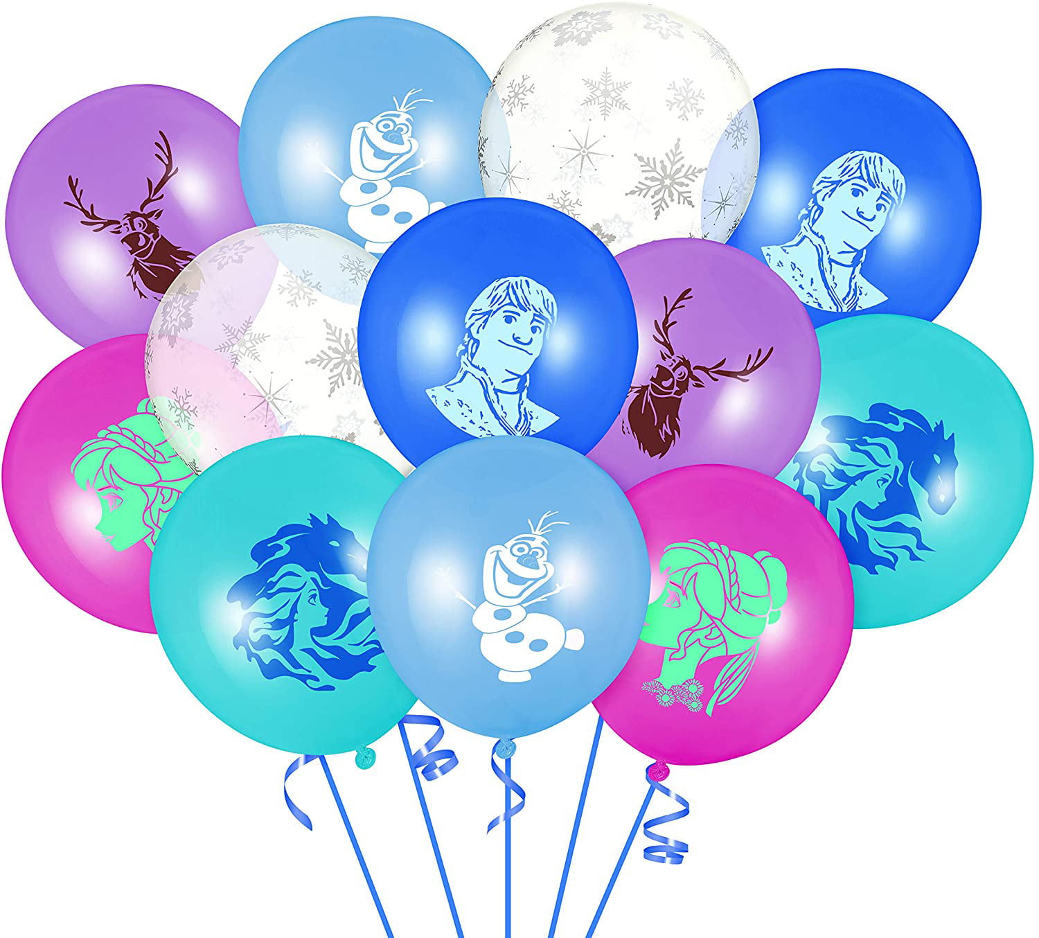 Aqua & Purple Mermaid Balloons by Nerdy Words 16 pcs