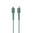 thumbnail image 1 of iHome Durastrain 6ft Lightning to USB Type-C Cable - Green, 1 of 5