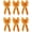 Orange, variant on Black Duck Brand Set of 6 Orange Burlap Bows - Rustic Themed - Measures 9.5" W x 20" L - Burlap Ribbon Bows - Holiday Decorations