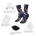 thumbnail image 3 of Fuzoiu Retro Rabbit Flower Print Kids Socks For Boys Girls,Grip Crew Socks with Non Slip,Lightweight Stretch Crew Socks,Toddlers Crew Boot Socks, 3 of 5