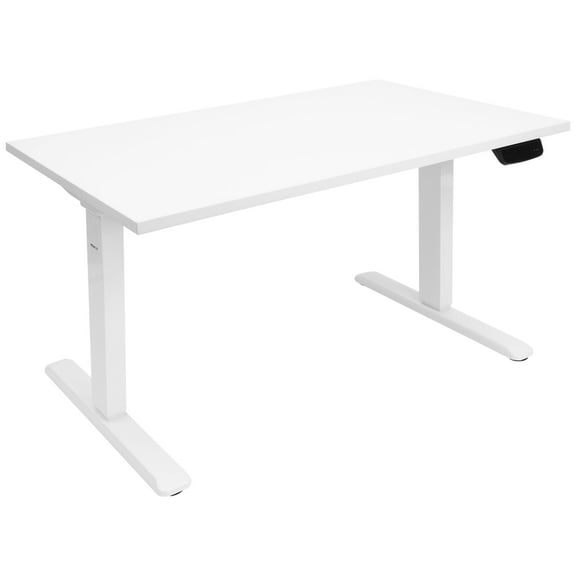Mount-It! White Electric Sit-Stand Desk with Dual Motor