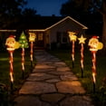 thumbnail image 3 of 6 Pack Moving Solar Christmas LED Lights Outdoor - Waterproof Christmas Tree Santa Reindeer Lights Decorations for Patio Lawn Pathway Courtyard Backyard (2xTree, 2xSanta,2x Reindeer), 3 of 7