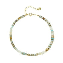 XIJIN Natural Stone Beaded Anklets for Women Handmade Beach Boho Multicolor Beads Ankle Bracelet Jewelry Gift for Her