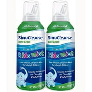 SinuCleanse Sterile Saline Kids Mist Instantly Moisturizes and Relieves Nasal Congestion, Safe for Newborns and Up, 4.5 oz Bottle (Pack of 2)