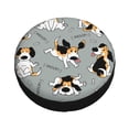 thumbnail image 2 of Kdxio Spare Tire Cover for RV Trailer, Waterproof Wheel Cover,Camper Spare Tire Cover Fit for Rv SUV Truck Travel Trailer 15 inch-Funny Beagle Active Dog, 2 of 8