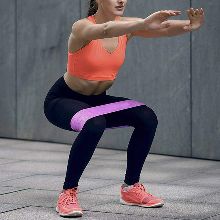 NUZYZ Fitness Gym Yoga Hip Leg Glute Squate Training Exercise Resistance  Band Belt PinkS