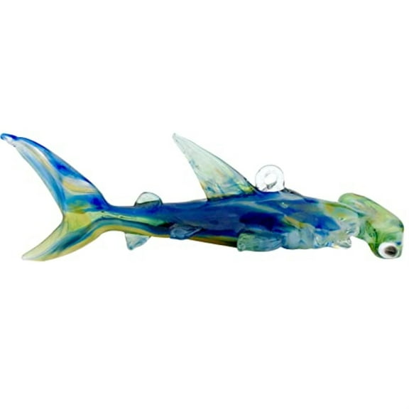 Multi Color Hammerhead Shark Egyptian Glass Christmas Tree Ornament Made Egypt