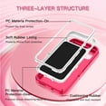 thumbnail image 4 of I-HONVA For Google Pixel 9 Pro XL Case,3-Layer Military Grade Drop Protection Anti-Slip Rugged Shockproof Dustproof Protection 6.7 inch Phone Case,Pink White, 4 of 7