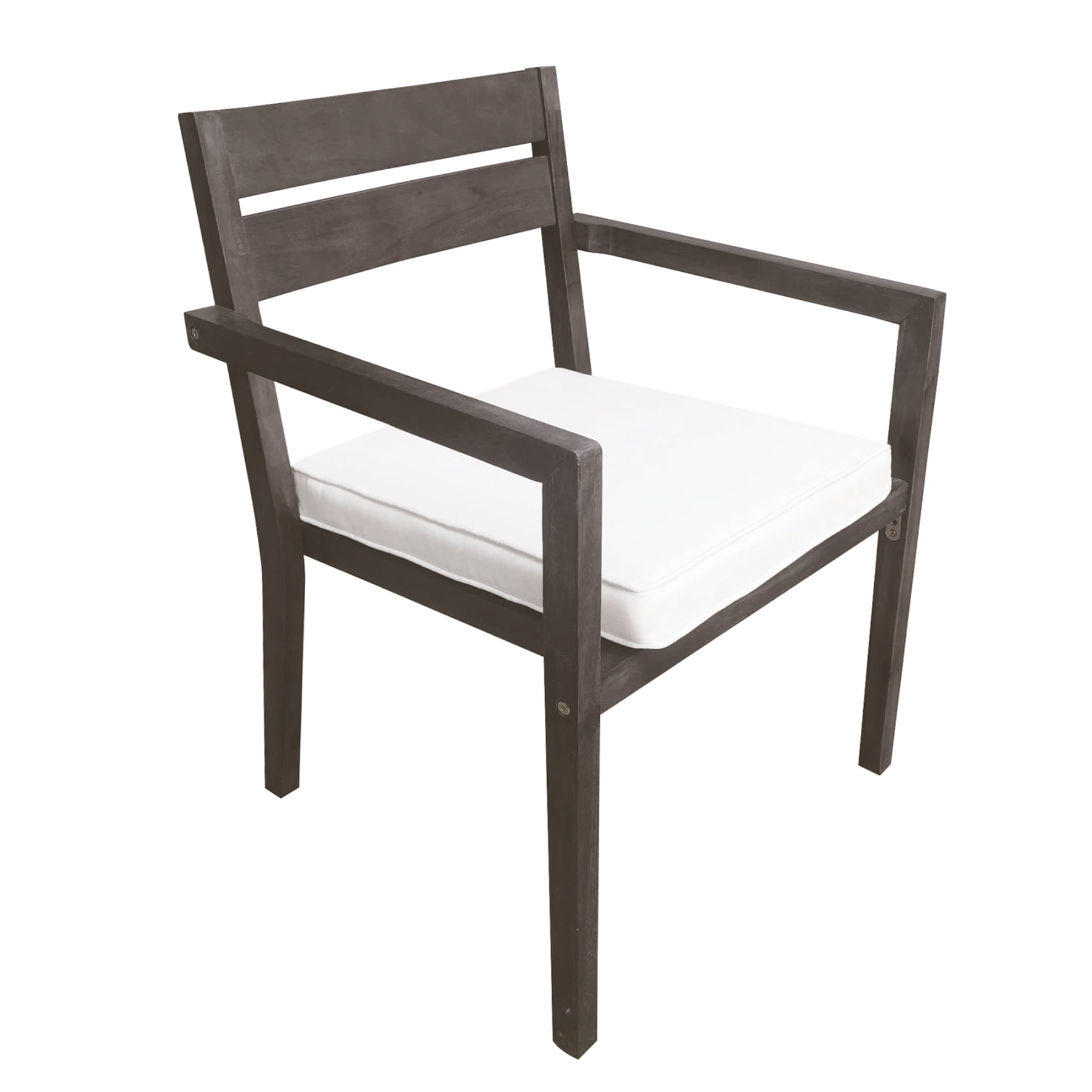 Harper & Bright Designs 7 Piece Acacia Wood Outdoor Dining Set for 6, Wood Table and Chairs with Soft Cushion for Patio Balcony and Backyard, Grey