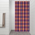thumbnail image 3 of Vintage Checkered Shower Curtain Retro Plaid Abstract Plaid Colorful Checkered Rustic Farmhouse Plaid Print Classic Red and Black Buffalo Plaid Buffalo Plaid Bathroom Decor, 3 of 5