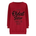 thumbnail image 4 of Jacenvly Womens Tops Long Sleeve Plus Size Crew Neck T Shirt Fashion Long Sleeve Shirt Skin-Friendly Letter Print Fashion Casual Printed Sports Shirt Tops Red, 4 of 4