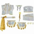 thumbnail image 4 of Girls Pop Singer Cos Outfit Set for Party Theme Dress Up Birthday Gifts Pop Singer Pendant Dance Stage Outfits Set（7-8 Years）, 4 of 5