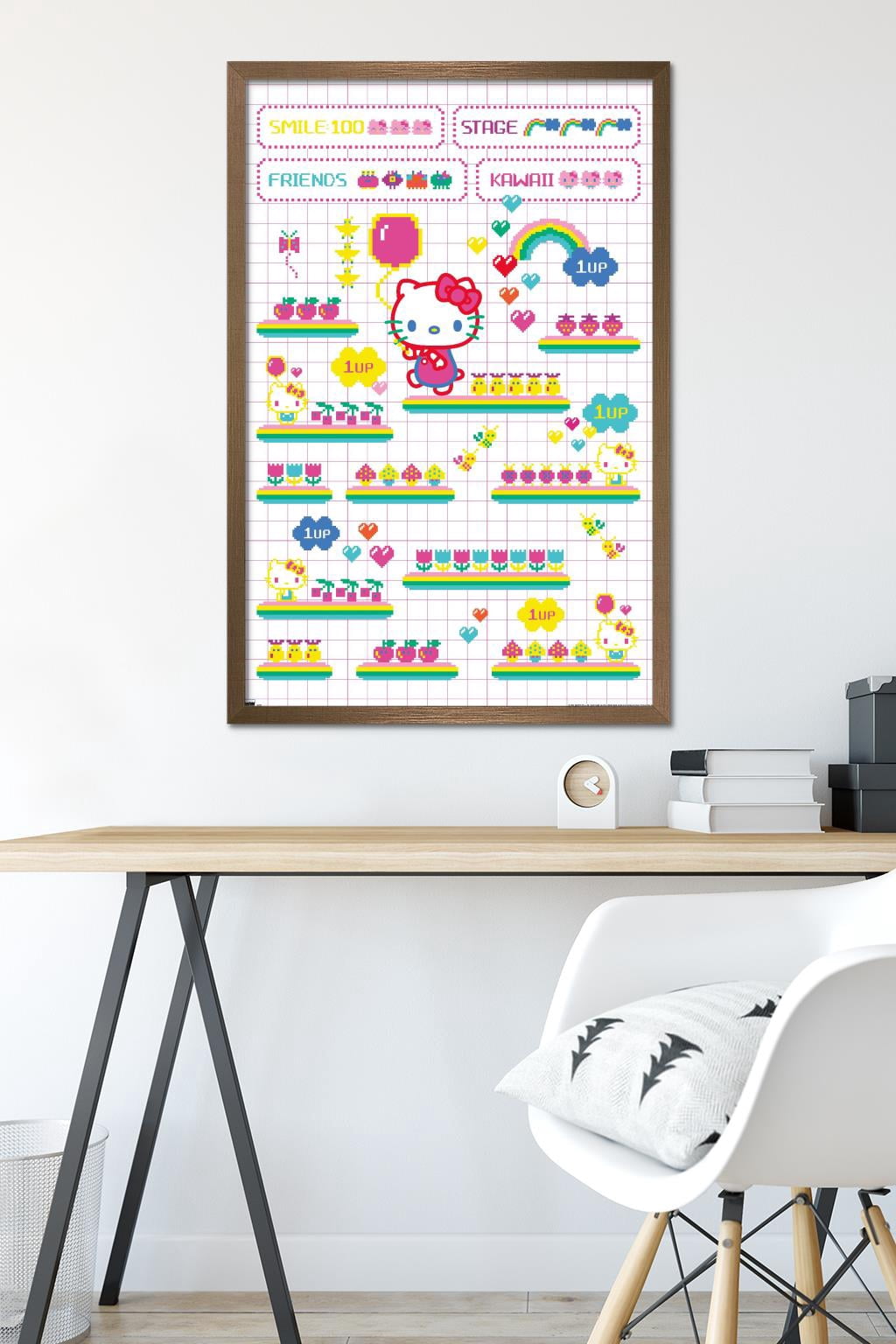 Hello Kitty - Arcade Wall Poster, 22.375" x 34" Framed