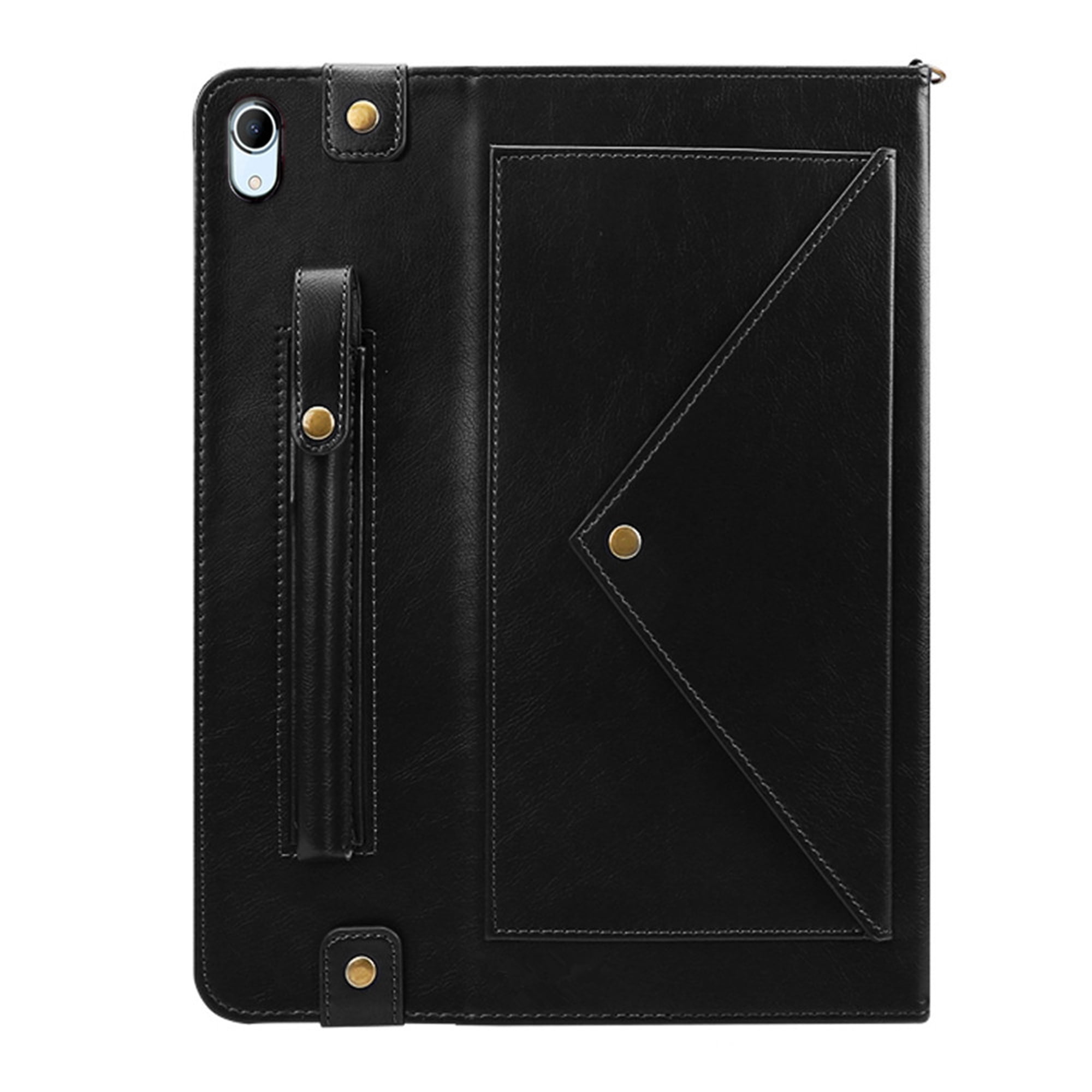 Dteck for iPad 10th Generation Case 10.9 Inch 2022, Premium PU Leather Business Folio Stand Cover with Apple Pencil Holder, 
Crossbody iPad Case with Card Wallet Envelope Pocket, Black