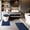 Blue, variant on Bathroom Rugs Sets 3 Piece with Adjustable Toilet Seat Cover 19.5"x 18.5" Machine Washable Bath Rug Set with TPR Non Slip Rubber Backing Solid Bath Mat Set for Luxury Bathroom Decoration