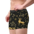 thumbnail image 4 of Haiem Christmas Gold Deers1 Men's Boxer Briefs, Every Day Comfort Stretch Cotton Moisture-Wicking Underwear-X-Large, 4 of 9